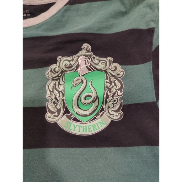 Wizarding World Of Harry Potter Universal Slytherin 07 Striped Men's Small Shirt - Picture 2 of 6